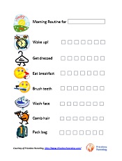 morning routine chart